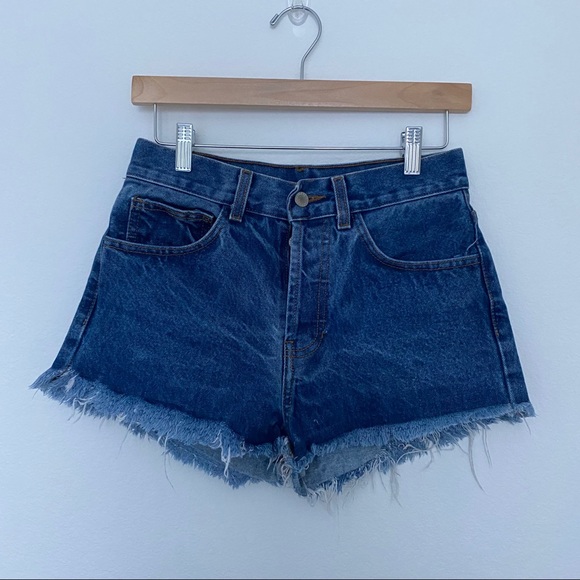Brandy Melville Pants - Brandy Melville Cut Off Shorts Dark Blue